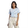 adidas Originals Damskie Women Abstract Allover Animal Print T-shirty Niebieski