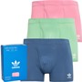 adidas Originals Mens Comfort Flex Cotton 3 Stripes Three Pack Trunks Blue/Mint/Pink