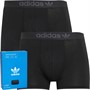 adidas Originals Mens Comfort Flex Eco Soft 3-Stripes Two Pack Trunks Black