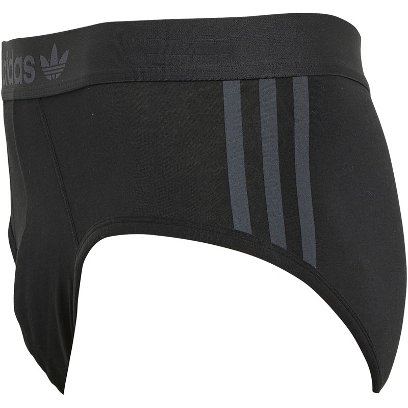 adidas Originals Mens Comfort Flex Eco Soft Two Pack Briefs Black