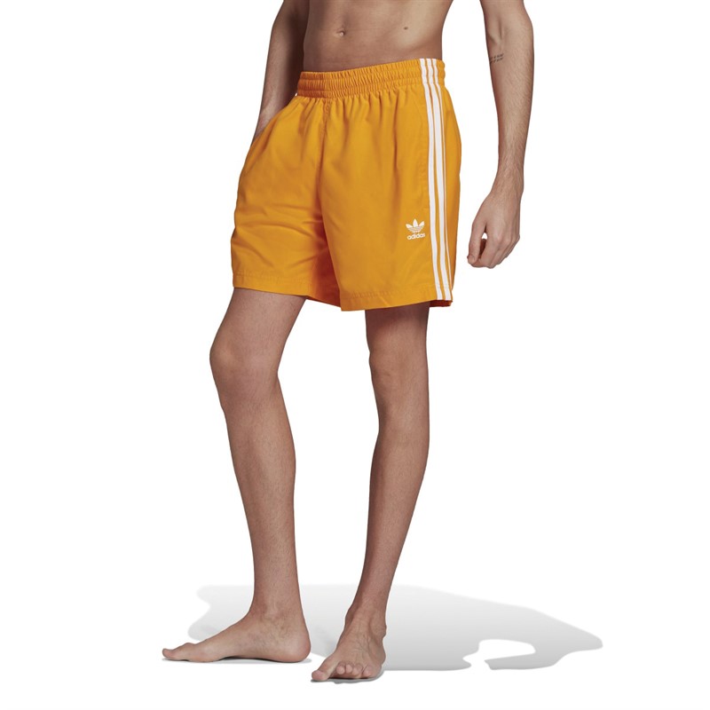 adidas Originals Mens Adicolor Classics 3-stripes Swimming Shorts Bold Orange