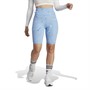 adidas Originals Womens Marble Print Bike Shorts Clear Sky/Blue Fusion