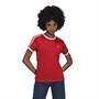 adidas Originals Womens Adicolor Classics Slim 3-Stripes T-Shirt Vivid Red