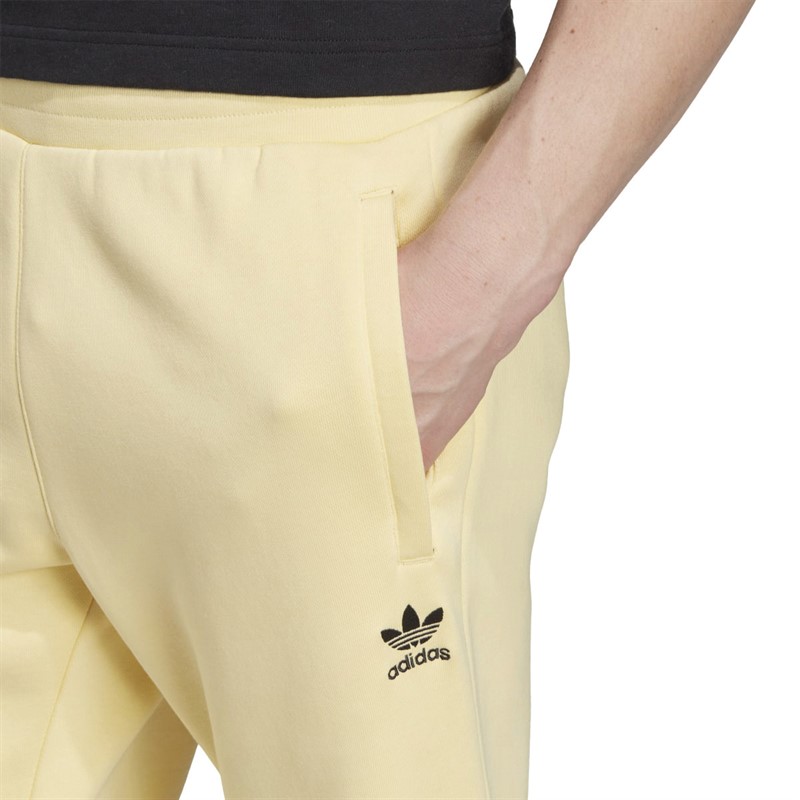 adidas Originals Mens Essentials Trefoil Joggers Almost Yellow