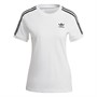 adidas Originals Womens Adicolor Classics 3-Stripes T-Shirt White