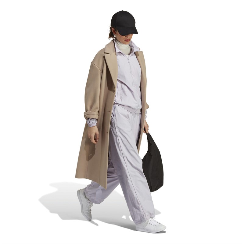 adidas Originals Womens Premium Essentials Nylon Track Top Silver Dawn