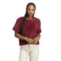 adidas Originals Womens Essentials+ Fluffy T-Shirt Shadow Red