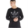 adidas Originals Mens Graphics Camo Trefoil Stripe Long Sleeve T-Shirt Black