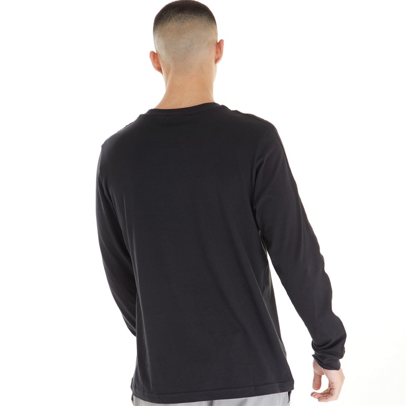 adidas Originals Mens Graphics Camo Trefoil Stripe Long Sleeve T-Shirt Black