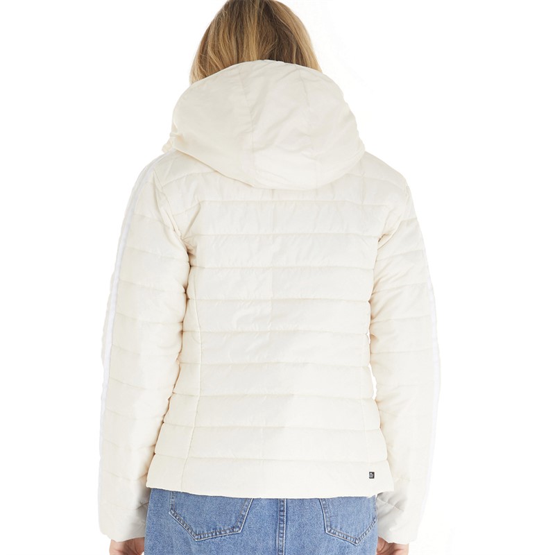 adidas Originals Womens Hooded Premium Slim Jacket Wonder White