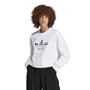 adidas Originals Womens Houndstooth Trefoil Infill Graphic Sweatshirt White