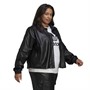 adidas Originals Womens Always Original Faux Leather Track Top (Plus Size) Black