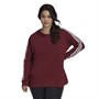 adidas Originals Womens Adicolor Classics 3-Stripes Long-Sleeve Top (Plus Size) Shadow Red