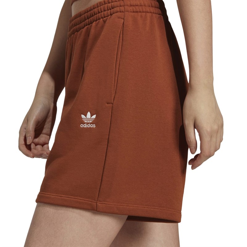 adidas Originals Womens Essentials Fleece Shorts Dust Rust