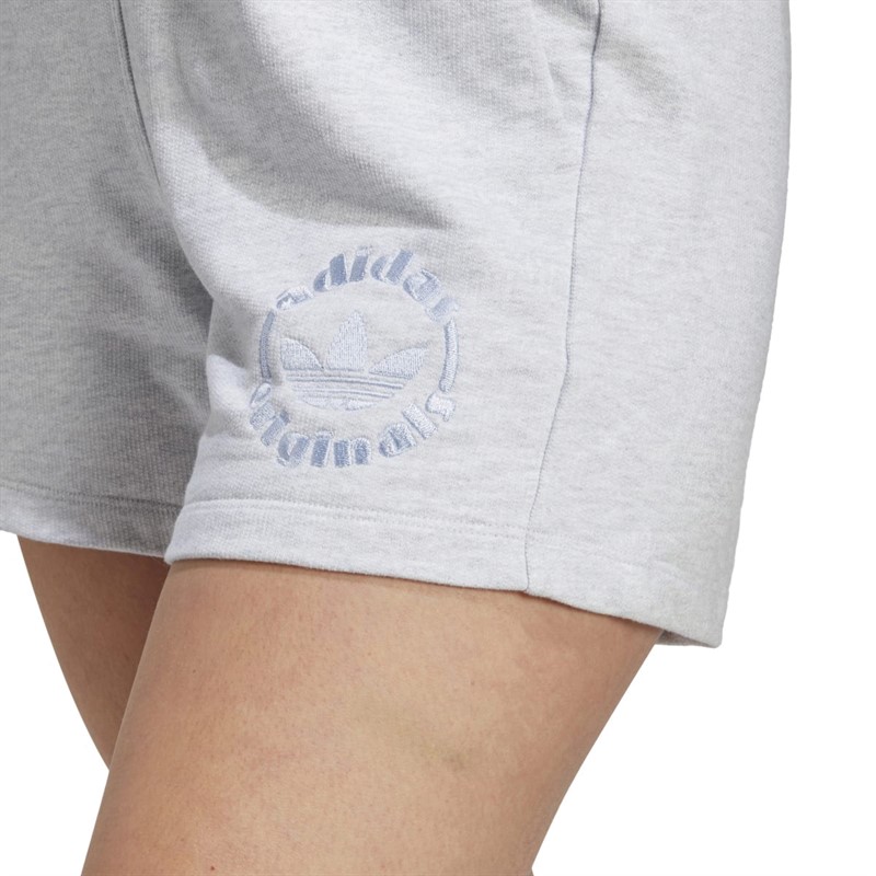 adidas Originals Womens Archive French Terry Shorts Light Grey Heather