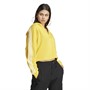 adidas Originals Womens V-Neck Cropped Hoodie Bold Gold