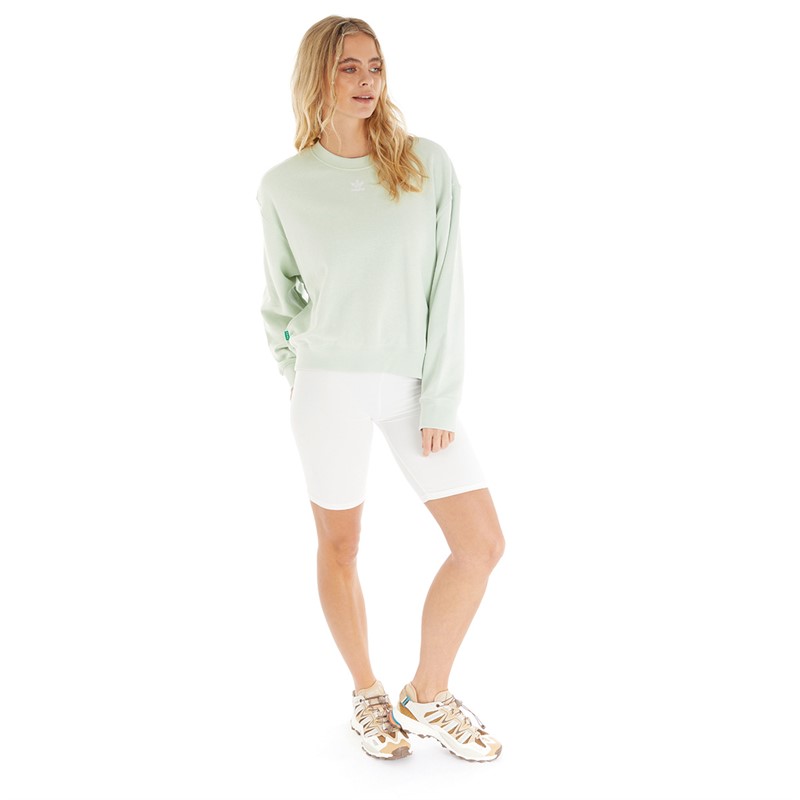 adidas Originals Womens Essentials+ Made With Hemp Sweatshirt Linen Green