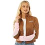 adidas Originals Womens Retro Luxury Track Top Wild Brown/Clear Pink