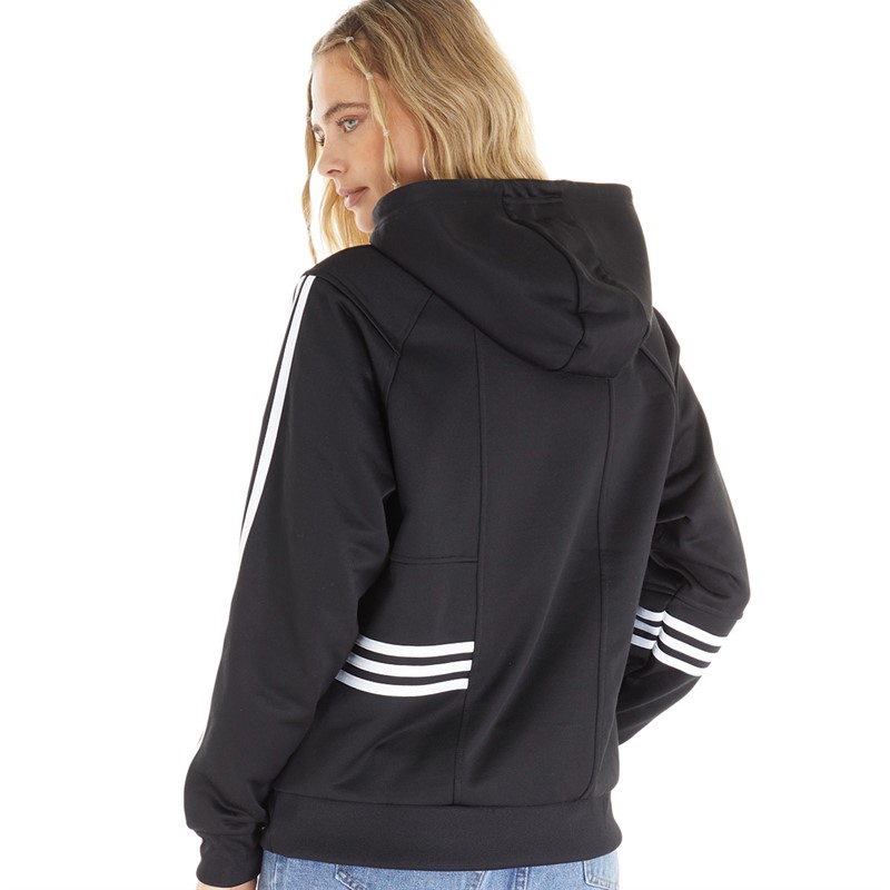 adidas Originals Womens Adicolor 3-Stripes Hoodie Black
