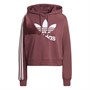 adidas Originals Womens Adicolor Split Trefoil Hoodie Quick Crimson