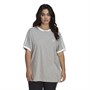 adidas Originals Womens 3-Stripes T-Shirt (Plus Size) Medium Grey Heather