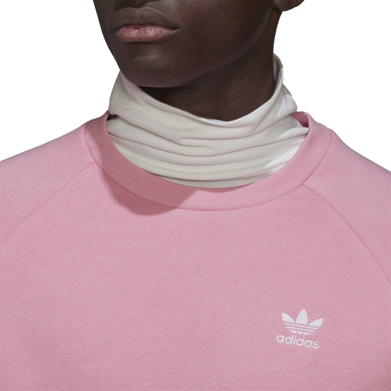 Adidas pink crew neck sweatshirt sale