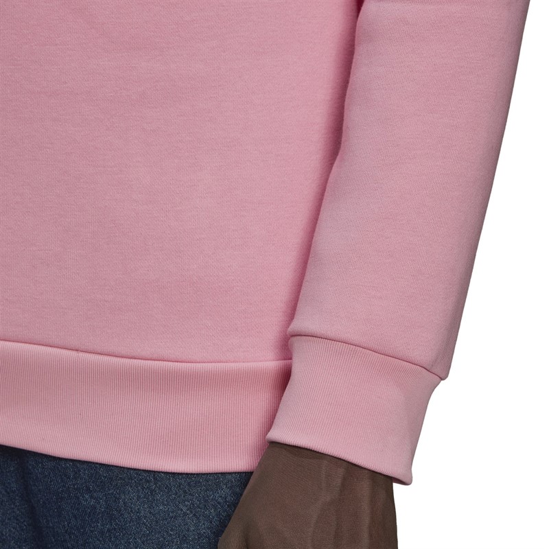 adidas Originals Mens Adicolor Essentials Trefoil Crewneck Sweatshirt Bliss Pink