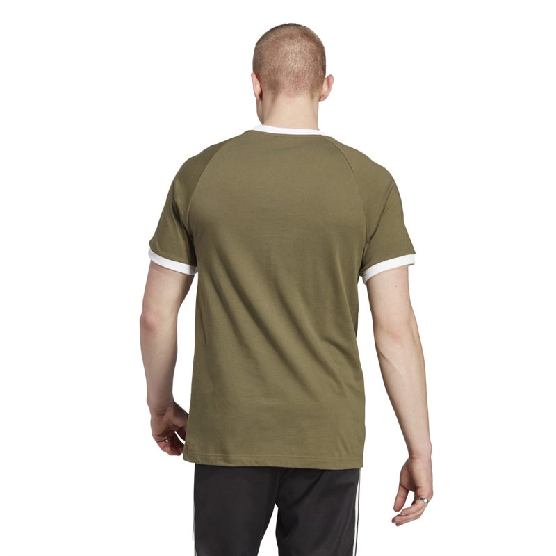 adidas Originals Mens Adicolor Classics 3-Stripes T-Shirt Olive Strata