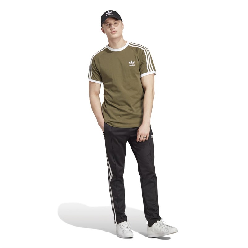 adidas Originals Mens Adicolor Classics 3-Stripes T-Shirt Olive Strata