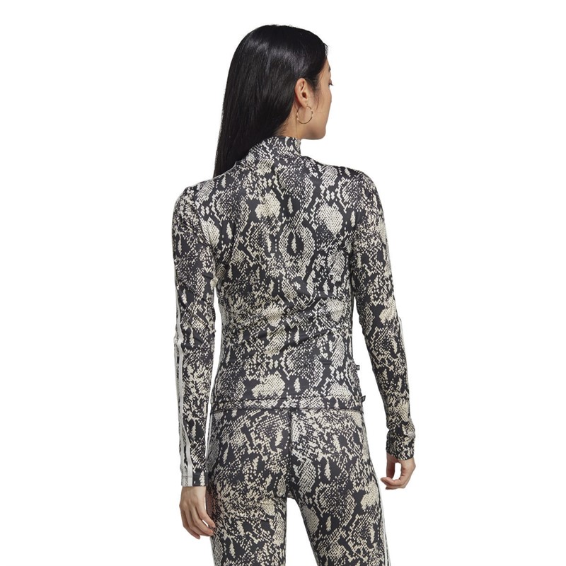 adidas Originals Womens All Over Print Long Sleeve Top Black/Multicolor