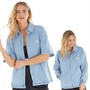 adidas Originals Womens Always Original Denim Track Jacket Washed Out Blue Denim