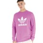 adidas Originals Mens Adicolor Classics Trefoil Crewneck Sweatshirt Semi Pulse Lilac