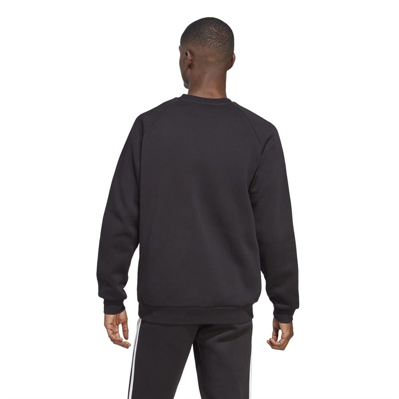adidas Originals Mens Adicolor Classics 3-Stripes Crew Sweatshirt Black