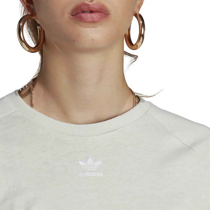 adidas Originals Womens Essentials+ Made With Hemp T-Shirt Linen Green