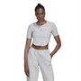 adidas Originals Womens Crop Loungewear T-Shirt Light Grey Heather