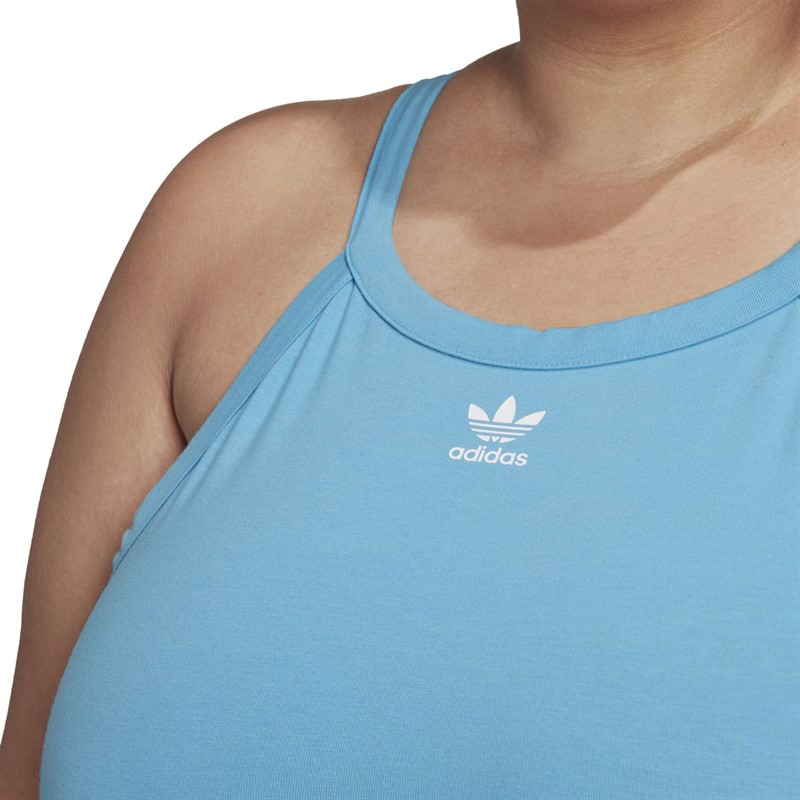 adidas Originals Womens Adicolor Classics Tank Top (Plus Size) App Sky Rush