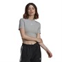 adidas Originals Womens Adicolor Essentials Rib Crop Top Medium Grey Heather