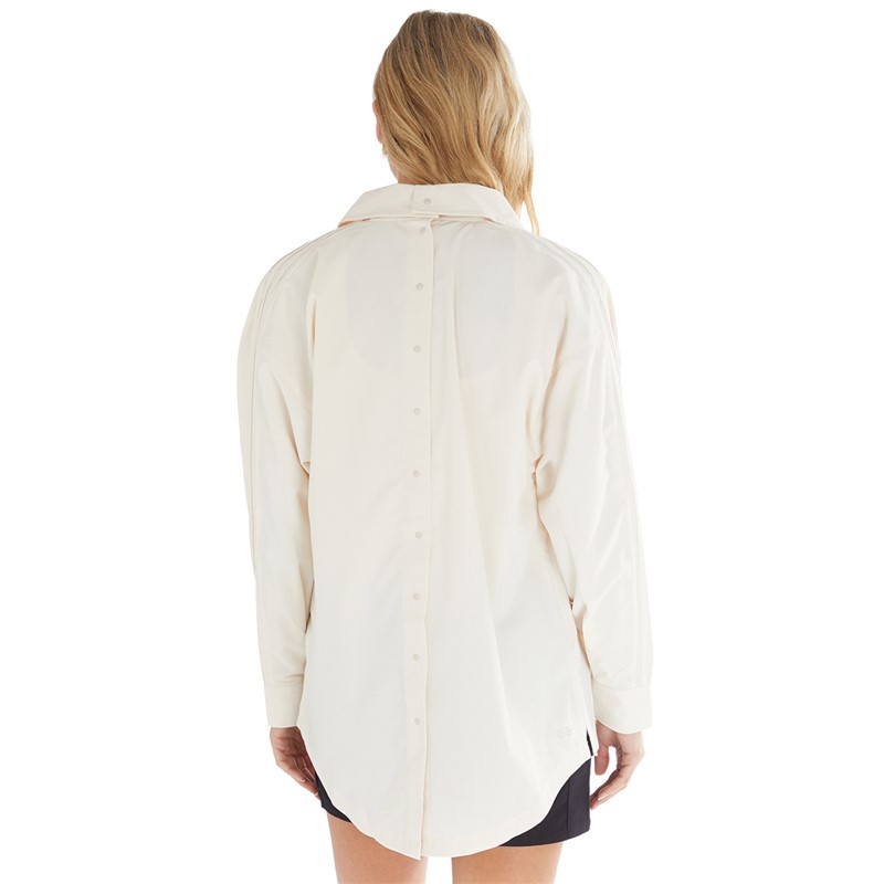 adidas Originals Womens Always Original Oversized Long-Sleeve Top Wonder White