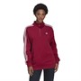 adidas Originals Womens Adicolor Trefoil 1/4 Zip Sweatshirt Legacy Burgundy