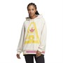 adidas Originals Womens Oversized A Graphic Hoodie Wonder White