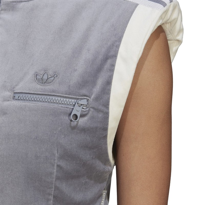 adidas Originals Womens Blue Version Challenger Top Grey/Chalk White