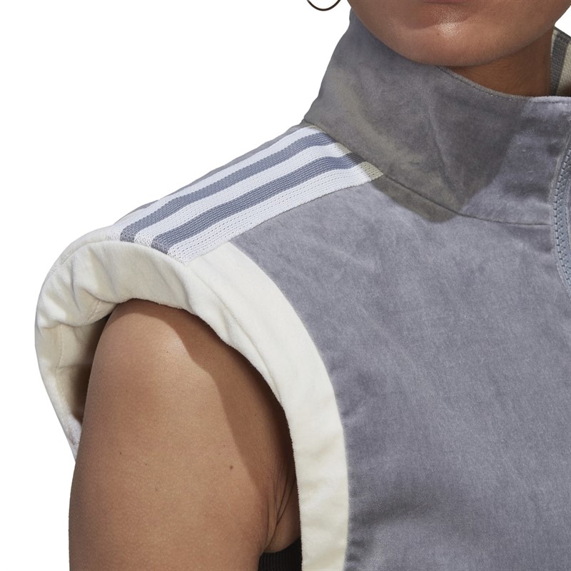 adidas Originals Womens Blue Version Challenger Top Grey/Chalk White