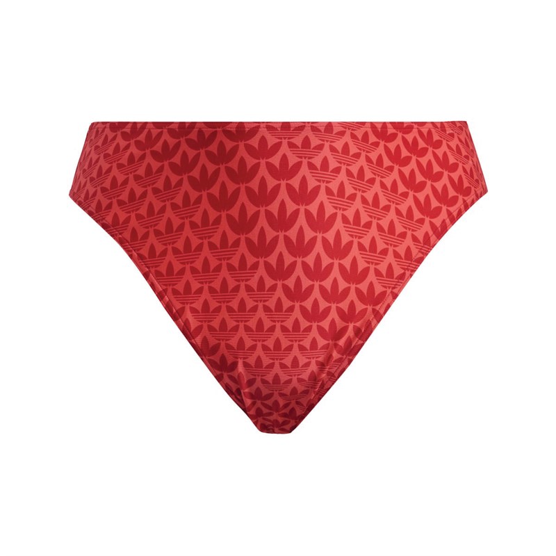 adidas Originals Womens Monogram Bikini Bottoms (Plus Size) Better Scarlett/Bright Red/White