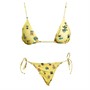 adidas Originals Womens Coney Island Cool Allover Print Bikini Almost Yellow/Black