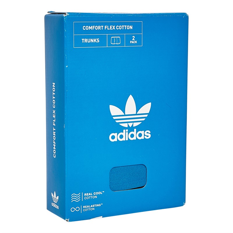 adidas Originals Herren Zwei-Pack Comfort Flex Baumwolle Drei Streifen Unterhosen Marineblau/Camouflage