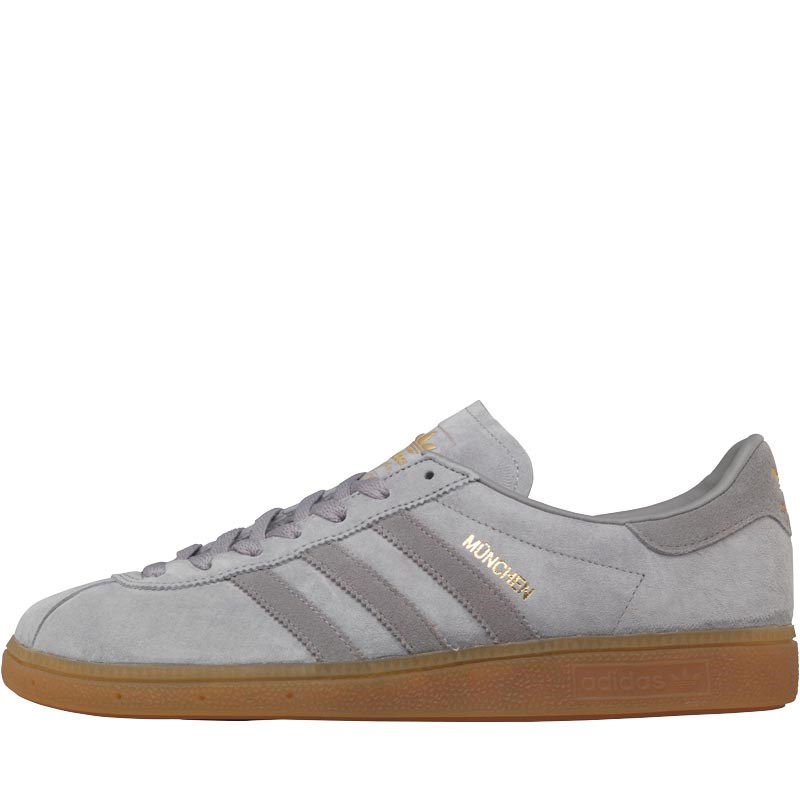 Buy adidas Originals Munchen Trainers Solid Grey/Charcoal Grey/Gum