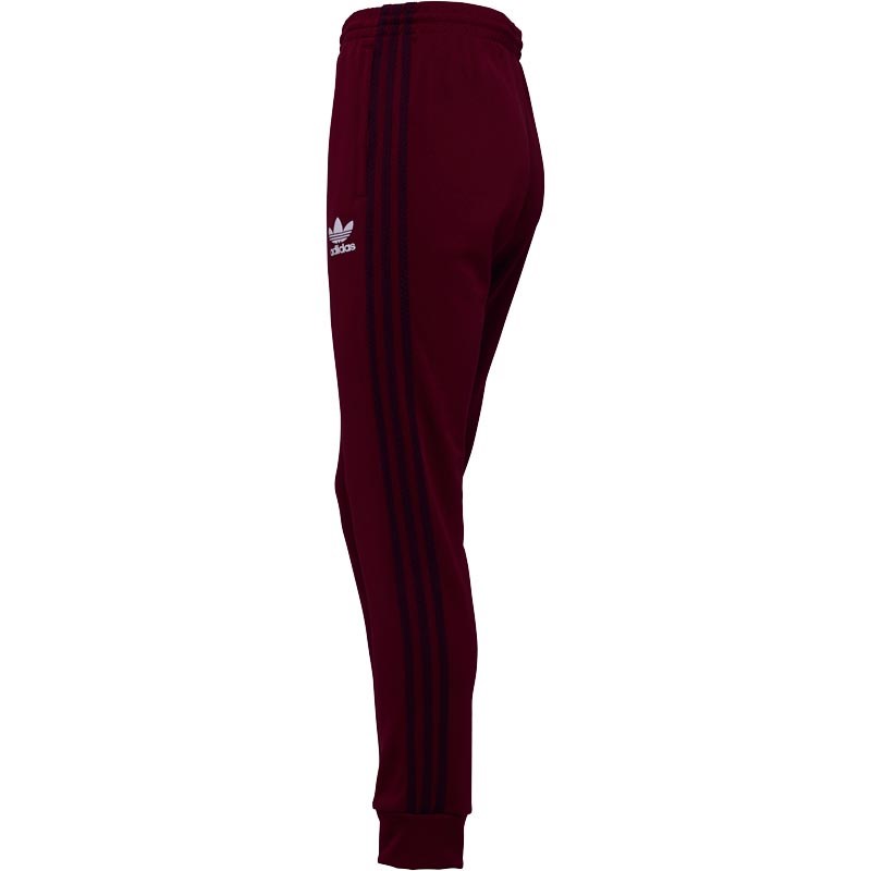 adidas Originals | adidas Originals Three Stripe Track Pants In Burgundy | Burgundy pants 