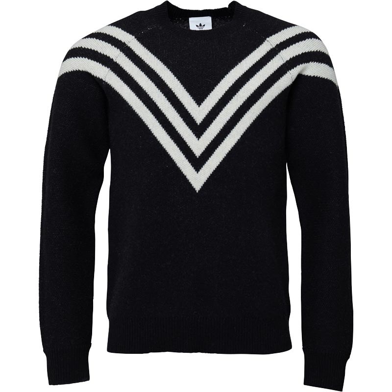 adidas Originals x White Mountaineering Mens 3 Stripe Sweater Black adidas Originals x White Mountaineering Mens 3 Stripe Sweater Black