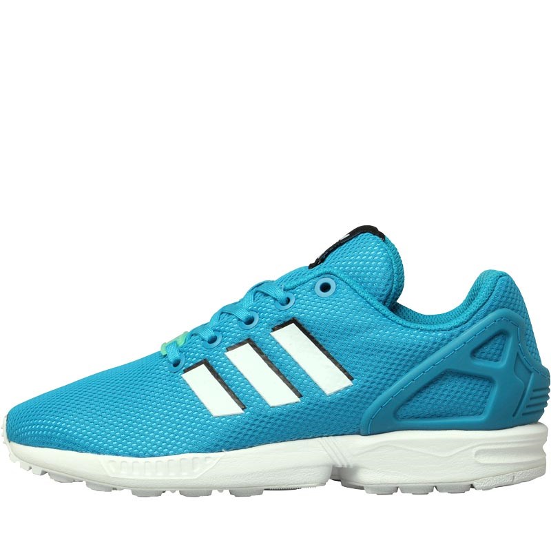 adidas Originals Junior ZX Flux Trainers Bold AquaFootwear WhiteFootwear White adidas Originals Junior ZX Flux Trainers Bold AquaFootwear WhiteFootwear White