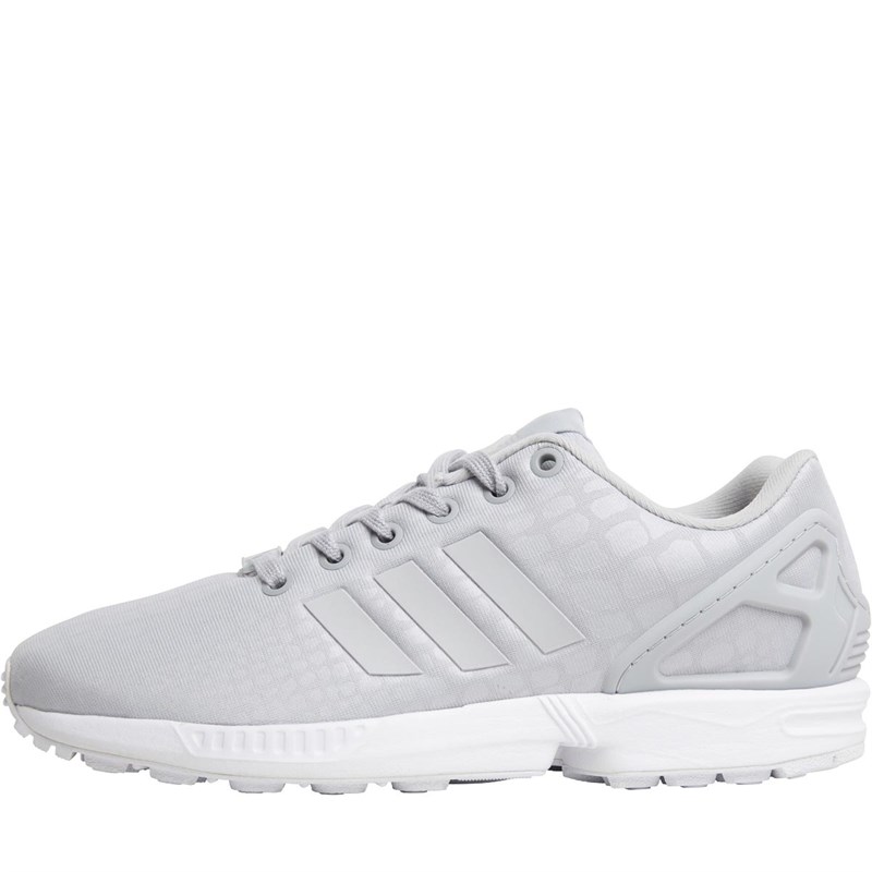 grey adidas flux trainers